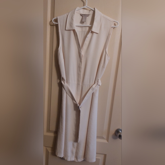 H&M Dresses & Skirts - H&M Cream Sleeveless Midi Shirt Dress